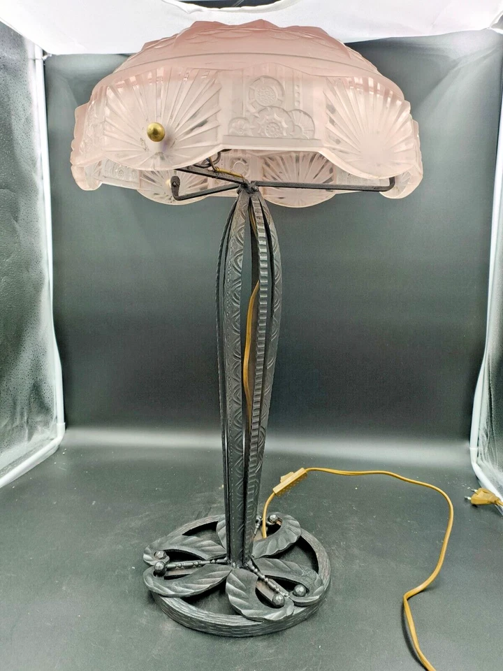 MULLER FRERES ☨ NANCY - Lampe ART DECO - MULLER FRERES LUNEVILLE - 1925/30 - Photo 2/4