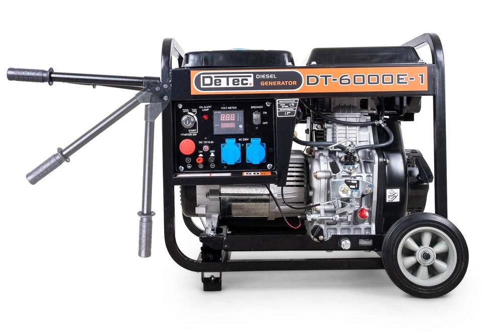 DeTec. Diesel Stromerzeuger 5500 Watt Stromaggregat mit 230 V Generator Notstrom - Bild 4 von 4