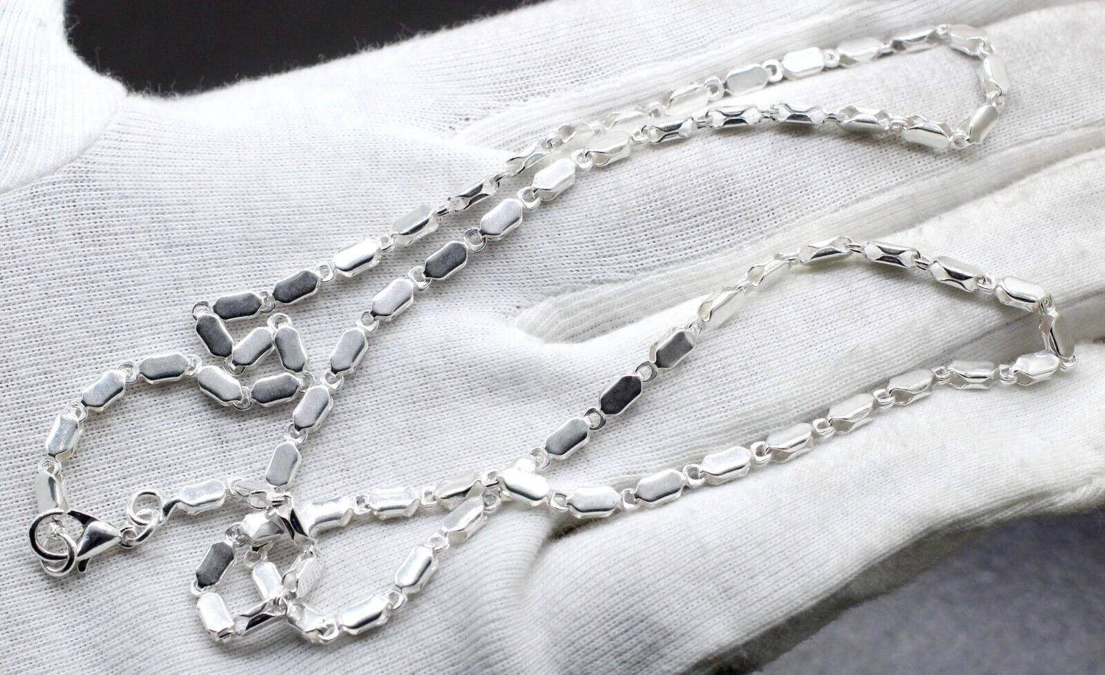 925 Sterling Silver Handmade Jewelry Beautiful Adorable Chain Necklace S-20-22"