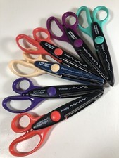 Lot 6 Fiskars Scissors - Crafting Scrapbook Seagull, Scallop, Victorian EUC