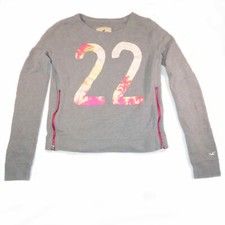 Hollister Grey Long Sleeve Pullover 22 Sweatshirt, Women s Size XS