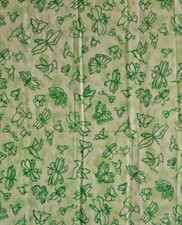 Laurel Burch Green Fabric FLYING COLORS Cotton 30 X 44 Inches