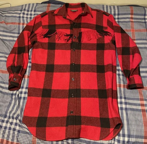 Flannel Fringe Wool Womens Shirt 