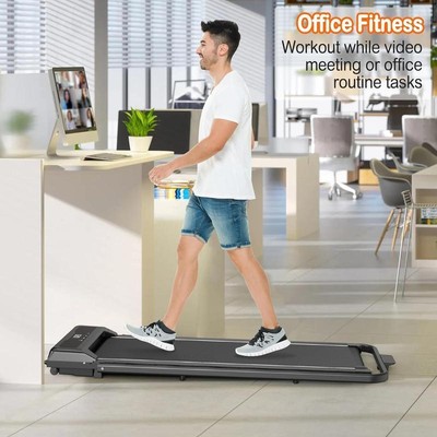 Under Desk Treadmill with Handlebar, Remote Control, Portable Walking Pad
