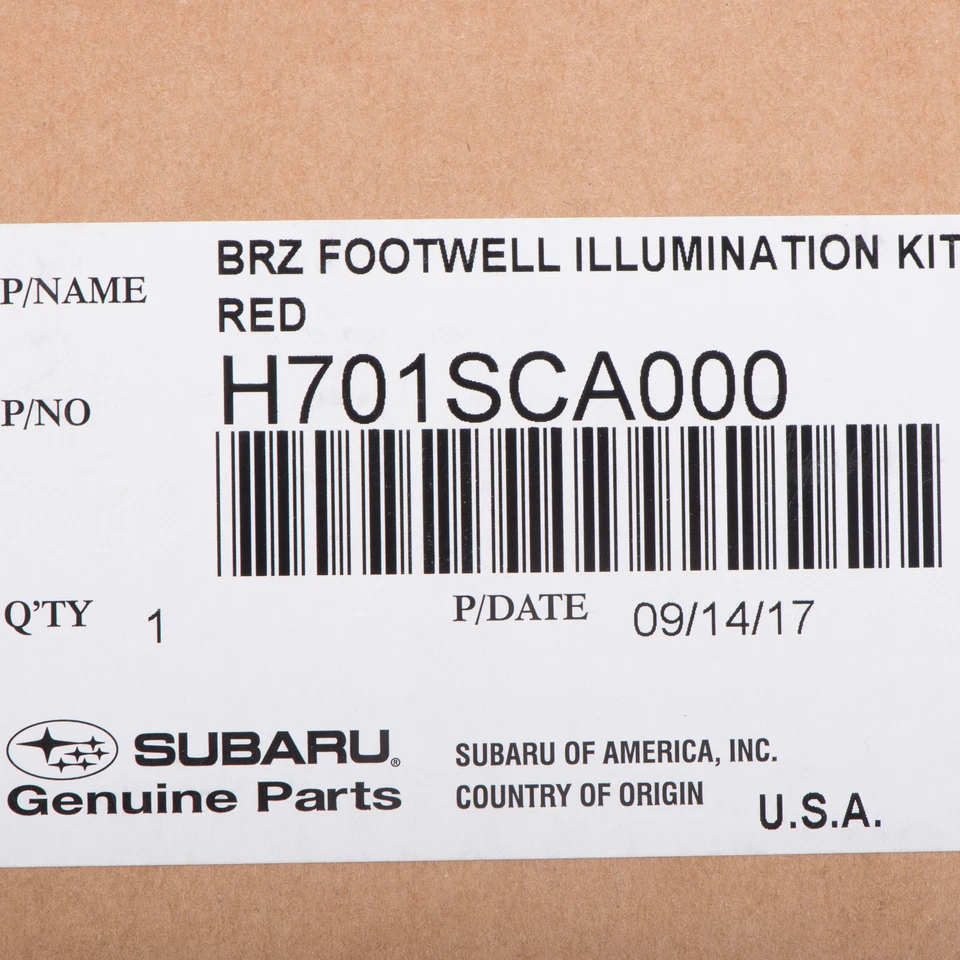 Kit de iluminación interior del espacio para los pies rojo Subaru BRZ 2013-2018 OEM NUEVO H701SCA000 Foto 4 de 4