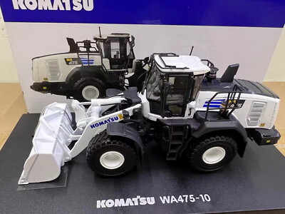 UH 1/50 Scale Komatsu WA475-10 Wheel Loader White DieCast Model Toy UH8182