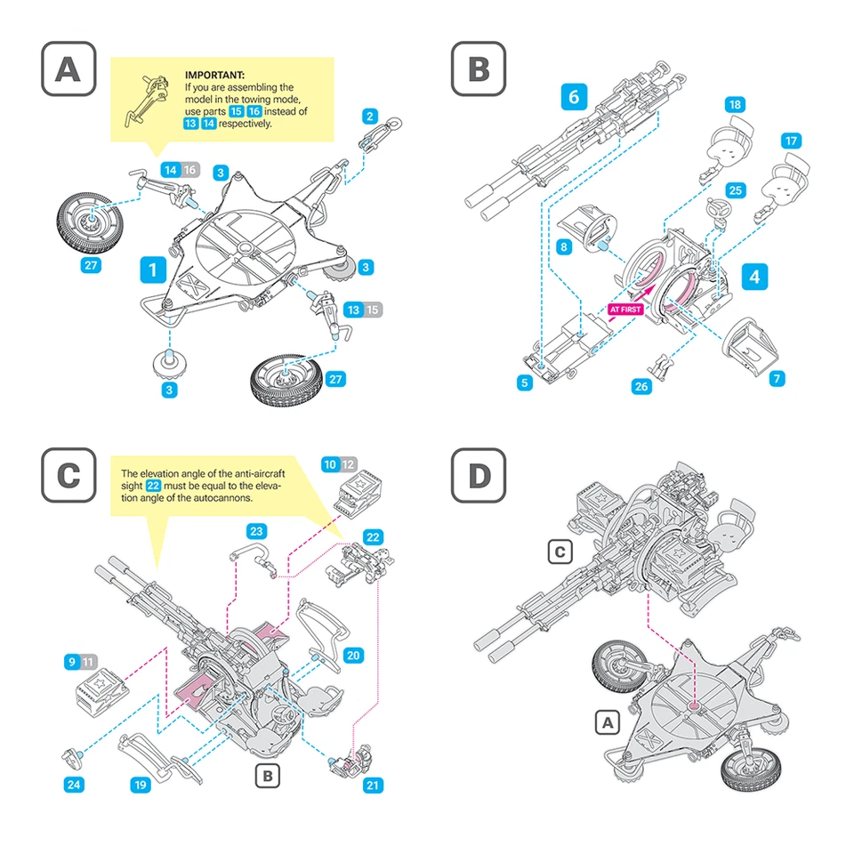 1:72 — 23x152mm cañón automático antiaéreo ZU-23-2 "Ultimate bundle" | K38-U001 Foto 3 de 3