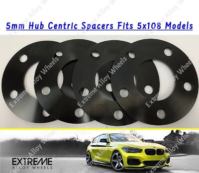 Fits Volvo C30 S40 V40 V50 5mm Alloy Wheel Spacers Centric 5x108 63.4 x 4