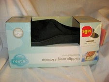 Restor Style Mens/Womens Memory Foam Slippers, Size Large