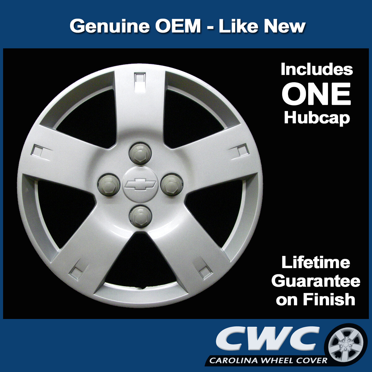 GM Chevy Triple Chrome Steering Wheel Center Cap - For 2006-2011 Chevy Aveo 4 Door