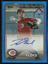 2024 TOPPS PRO DEBUT TY FLOYD BLUE FOIL AUTO #PD-134 ACL REDS! #095/150!