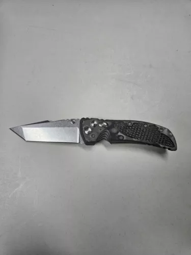 Hogue EX-01 G-Mascus Green G-10 Handle W/4" Stone Tumbled Tanto Blade