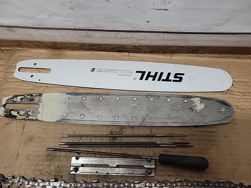 2-18" Stihl Bars 6 Sharpened Chains And 4 Files - Picture 5 of 14