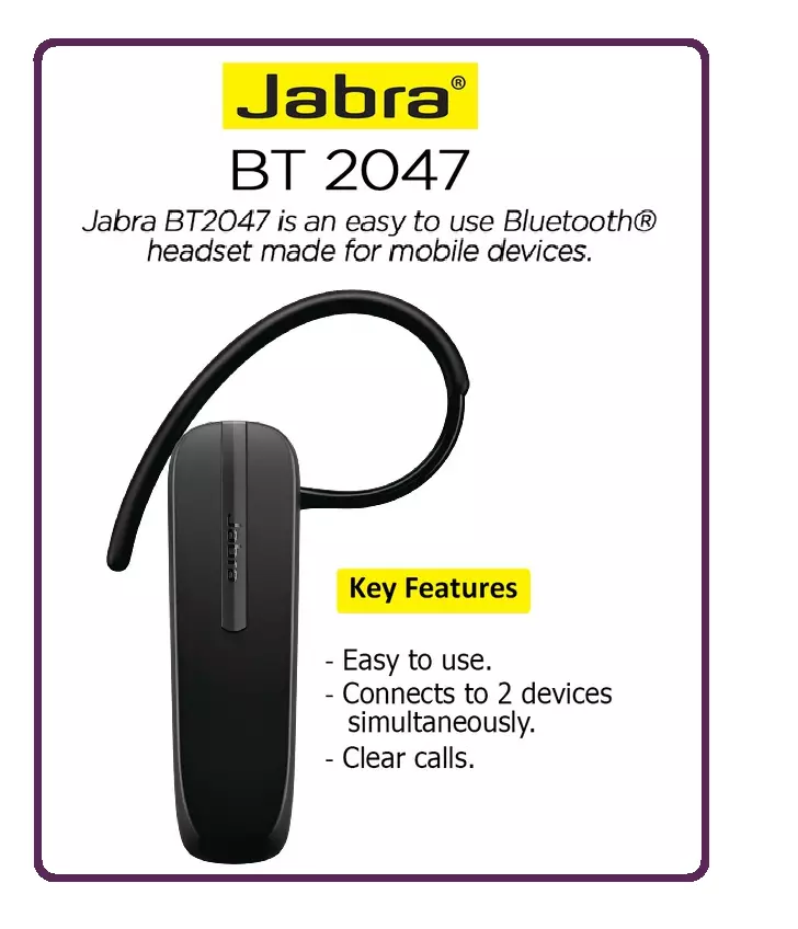Bluetooth Headset Jabra BT2047 Wireless eBay