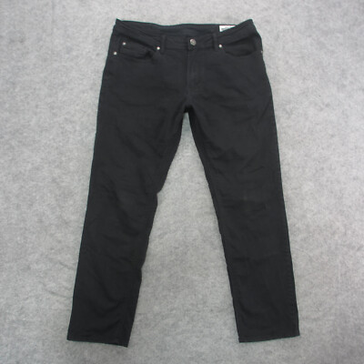 Buffalo Jeans Men's 36x32 Black Dark Wash Straight Leg Jeans