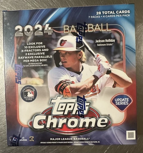 2024 Topps MLB Chrome Update Series Baseball Trading Card Mega Box &