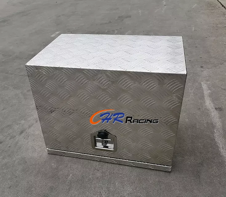 Caja de herramientas de almacenamiento de lengüeta debajo de la carrocería camioneta pickup de aluminio de 25 x 20 x 16" Foto 2 de 4