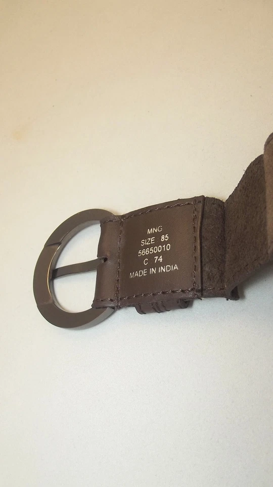 Mng Mango Damengürtel braun Kunstleder Größe 85 cm - Bild 4 von 4