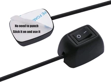 TWTADE Paste Type Switch Car Push Button Switch ON/Off DC12V Surface Mount Switc