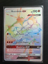 Pokemon Buzzwole GX 115/111 Crimson Invasion Rainbow Secret Rare