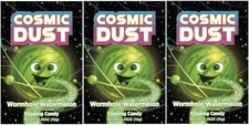 3x Cosmic Dust Wormhole Watermelon Artificially Flavoured Popping Candy 10g