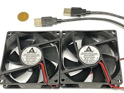 1 Piece 5V DC USB Wired Computer Fan Low-Noise-80mm