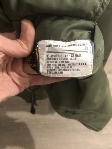 Chaqueta Alpha Ma-1 Talla XS (USA)Muy Buena - Imagen 7 de 11