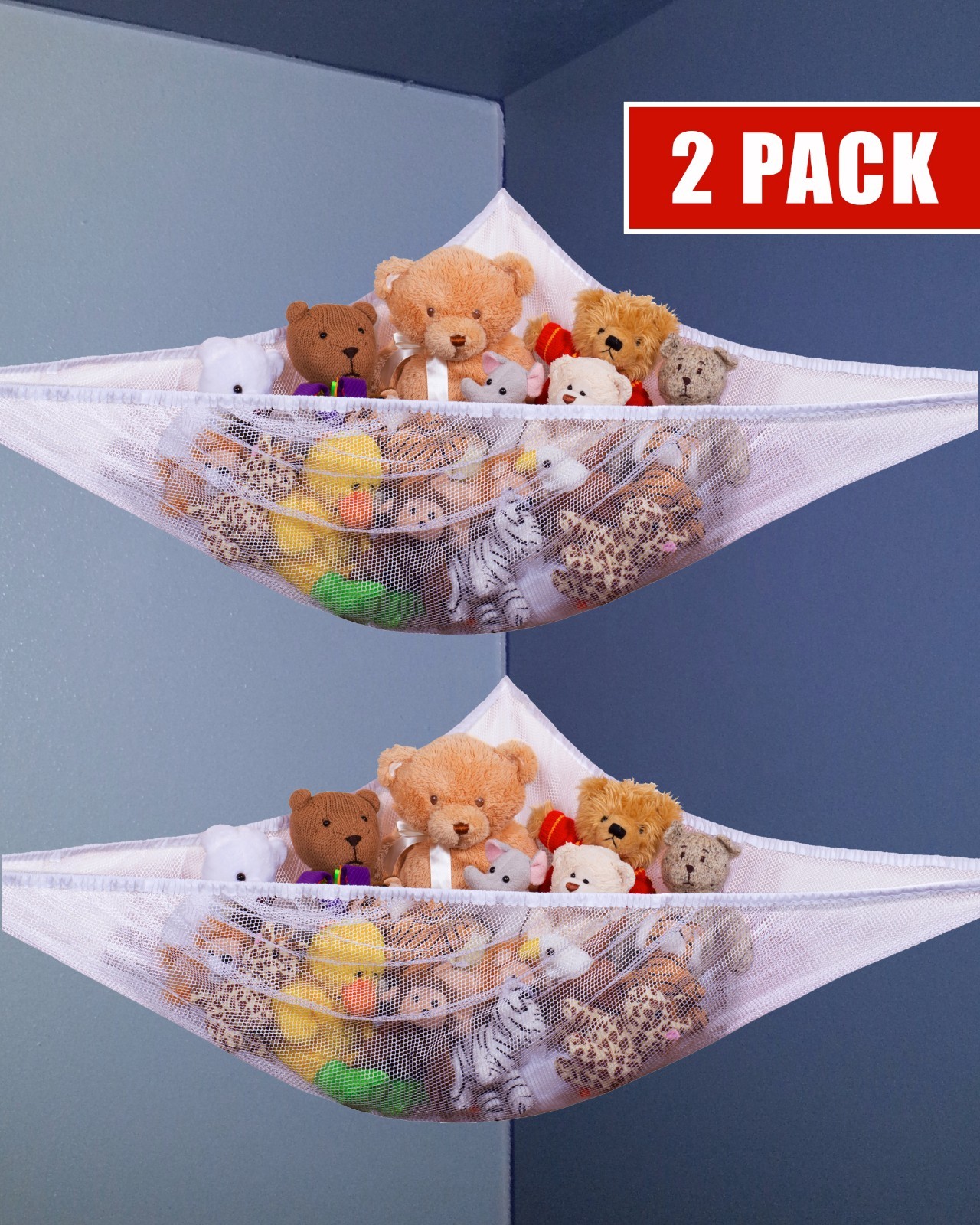 Kids Toy Decor Corner Hammock Net Stuffed Jumbo Animals Storage Organizer USA eBay