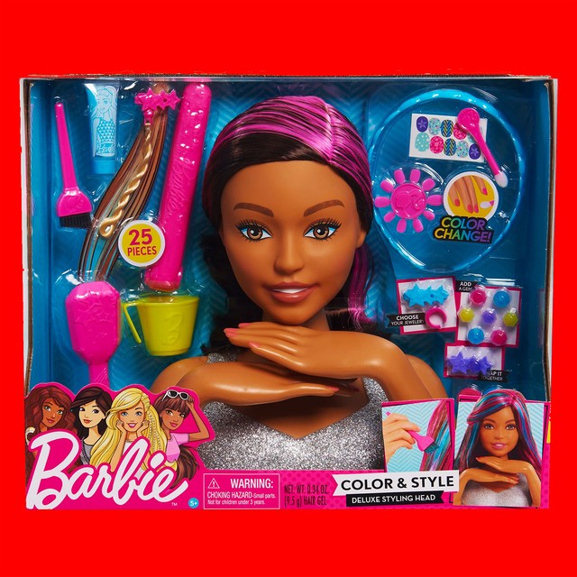 Barbie Doll COLOR & STYLE DELUXE Colorized Styling Head ...
