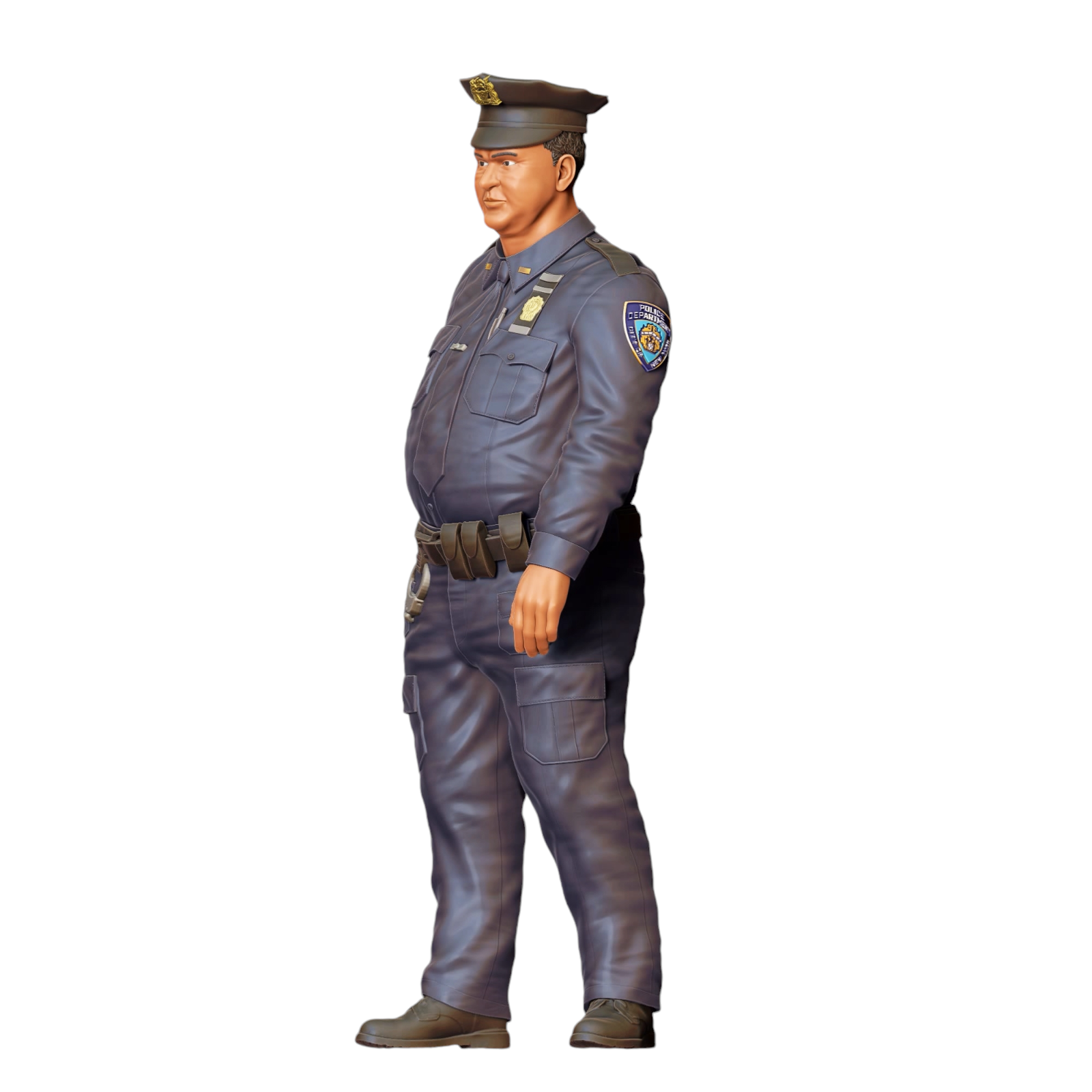 Overweight Police Figure Resin 3d printed, Unpainted, Model RR Diorama ...