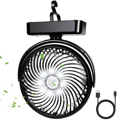 Cyclops Portable Fan Light with Integrated Hook Black 