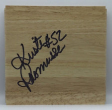 Kristen Rasmussen autograph signed 6 by 6 inch parquet floorboard FEVER FLOOR 1