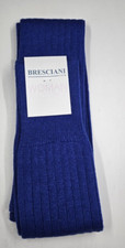 Bresciani Woman Leg Warmer 100 Cashmere Socks - Blue - One Size - New