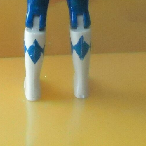 Mighty Auto Morphin Power Rangers Blue Billy 1993 Bandai Flip Head 5.5" Figure - Picture 8 of 10