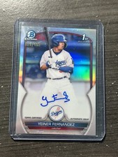 Yeiner Fernandez 2023 Bowman Chrome Prospect Refractor Auto Autograph /499 B3