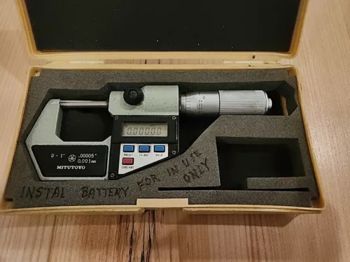 Mitutoyo 293-705 Digital Micrometer, .00005, 0-1" & MM