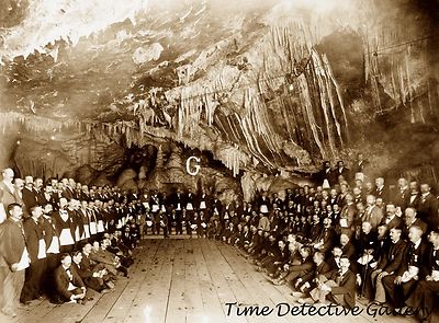 Masonic Meeting in Copper Queen Mine, Bisbee, AZ - 1897 - Historic Photo Print