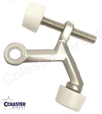 Brushed Nickel Hinge Door Stop Stopper with Nylon Bushing