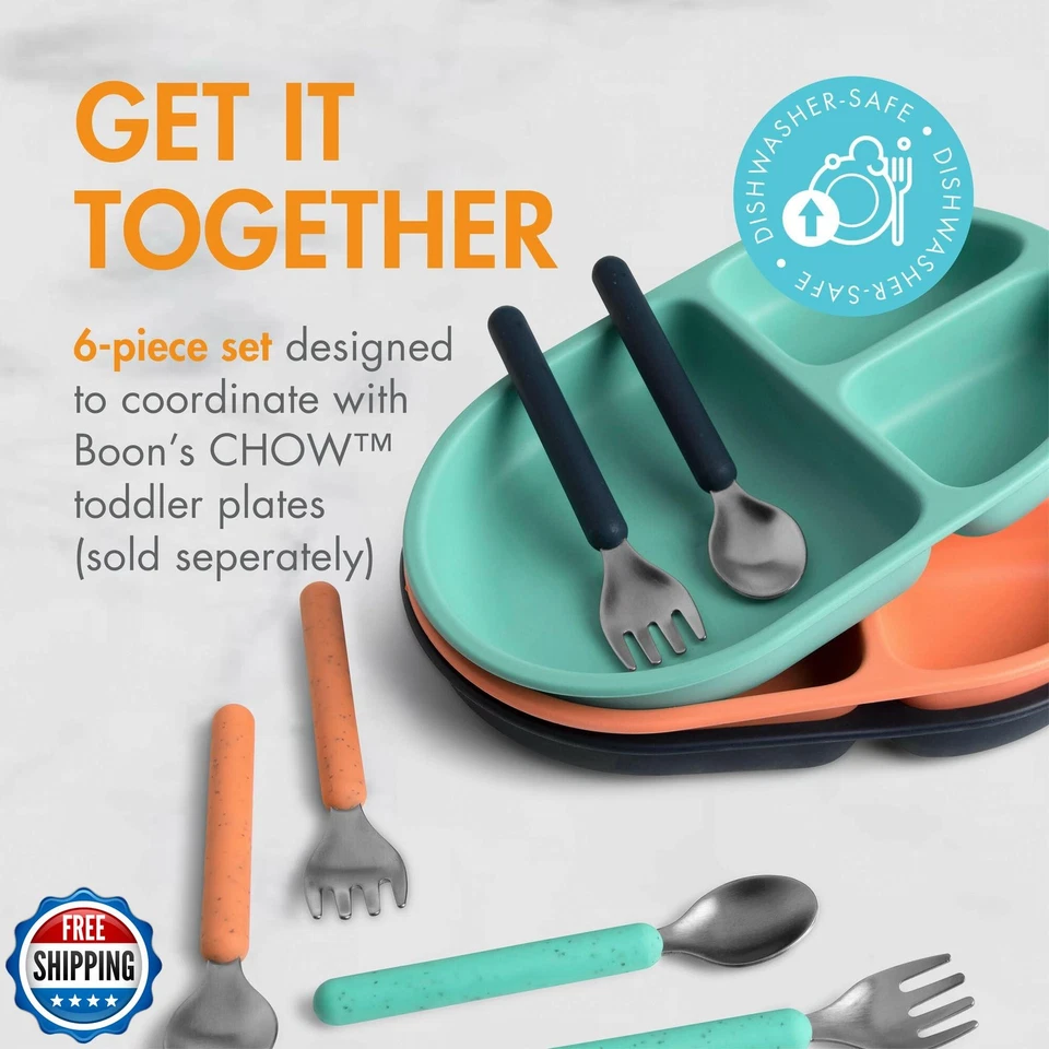 Juego de platos de silicona Boon Chow - 3 platos irrompibles divididos para niños pequeños - Baby Pl Foto 4 de 4