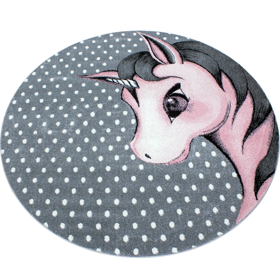Kinderteppich Einhorn Pink • Weich & Pflegeleicht • 80x150 120x170 160x230 200x2 - Bild 4 von 4