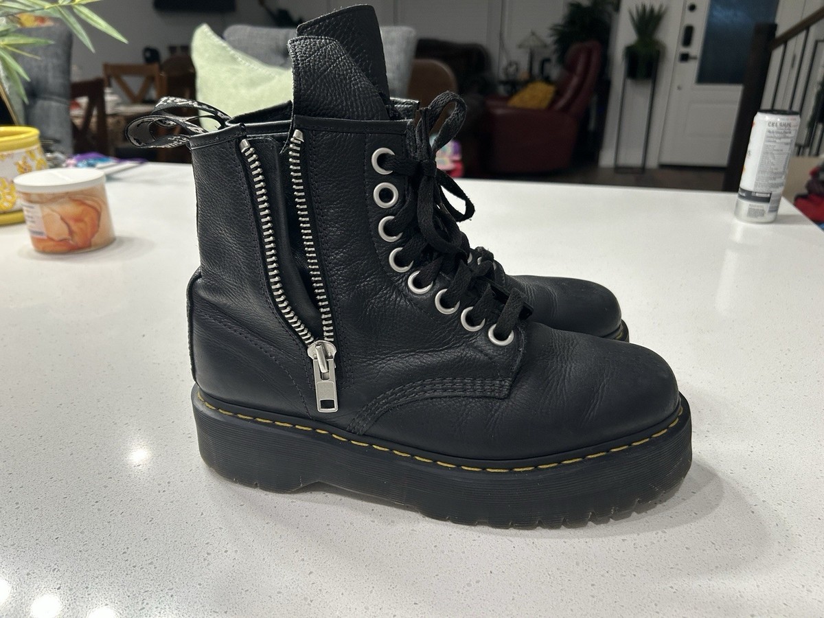 Dr. Martens x Rick Owens 1460 Quad Ro Black Leather Platform