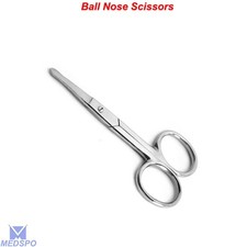 Grooming Ear Hair Nose Ball Tip Shear Rounded Safety Mustache Scissors Tools New