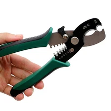 7'' Electrician Wire Stripper Cable Cutting Scissor Stripping Pliers Cutter Tool