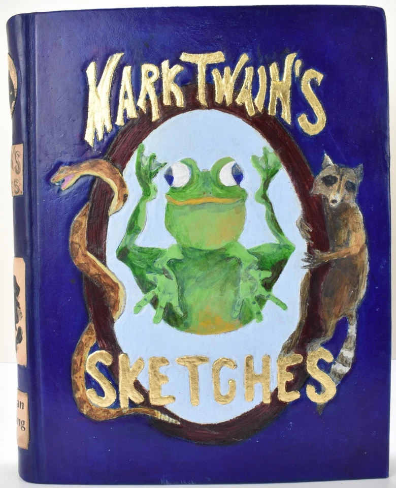 MARK TWAIN SKETCHES 1875 LEATHER  First Edit  Bookpa's Artist Leather w/Slipcase - Image 3 of 4