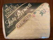 Vintage Westpoint Lady Pepperell Countless Rose King Sheet Set USA