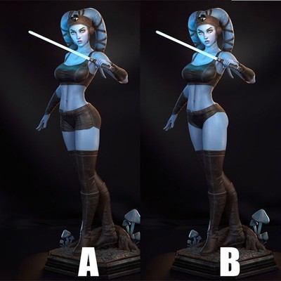 Aayla Secura 1/8 1/6 1/4 1/3 3D Print Model Kit Unpainted Unassembled 2 Ver
