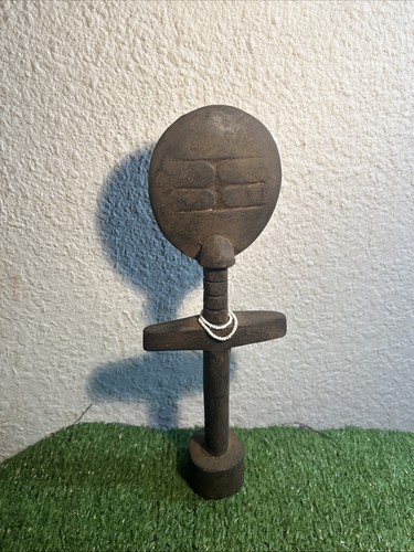 Vintage Akuaba Fertility Figure - ASHANTI - Ghana, Tribal Art, Wood Carved 11.5” - Picture 4 of 11