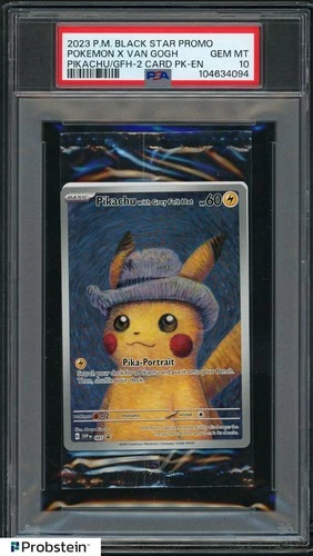 Pokemon Pikachu with Grey Felt hat Van Gogh 085 Graded Sealed Promo PSA 10
