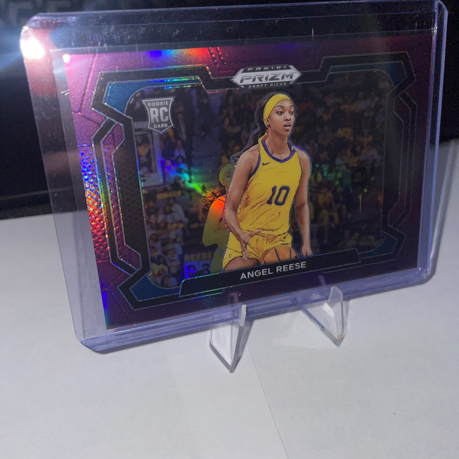 2024 Panini Prizm Draft Picks Angel Reese Alpha Vari Omega Purple Prizm 75/75 38