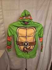 Nickelodeon Teenage Mutant Ninja Turtles Michelangelo Hoodie Jacket S Green